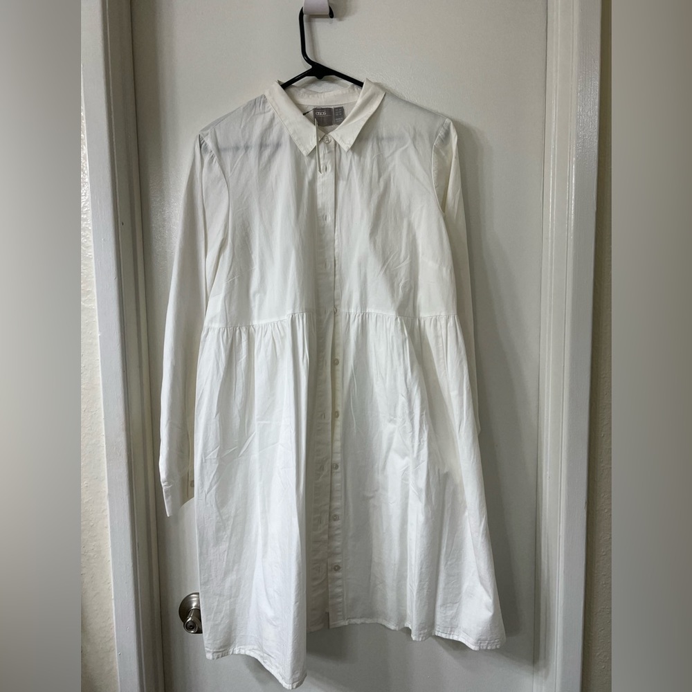 ASOS maternity white bottom up mini dress